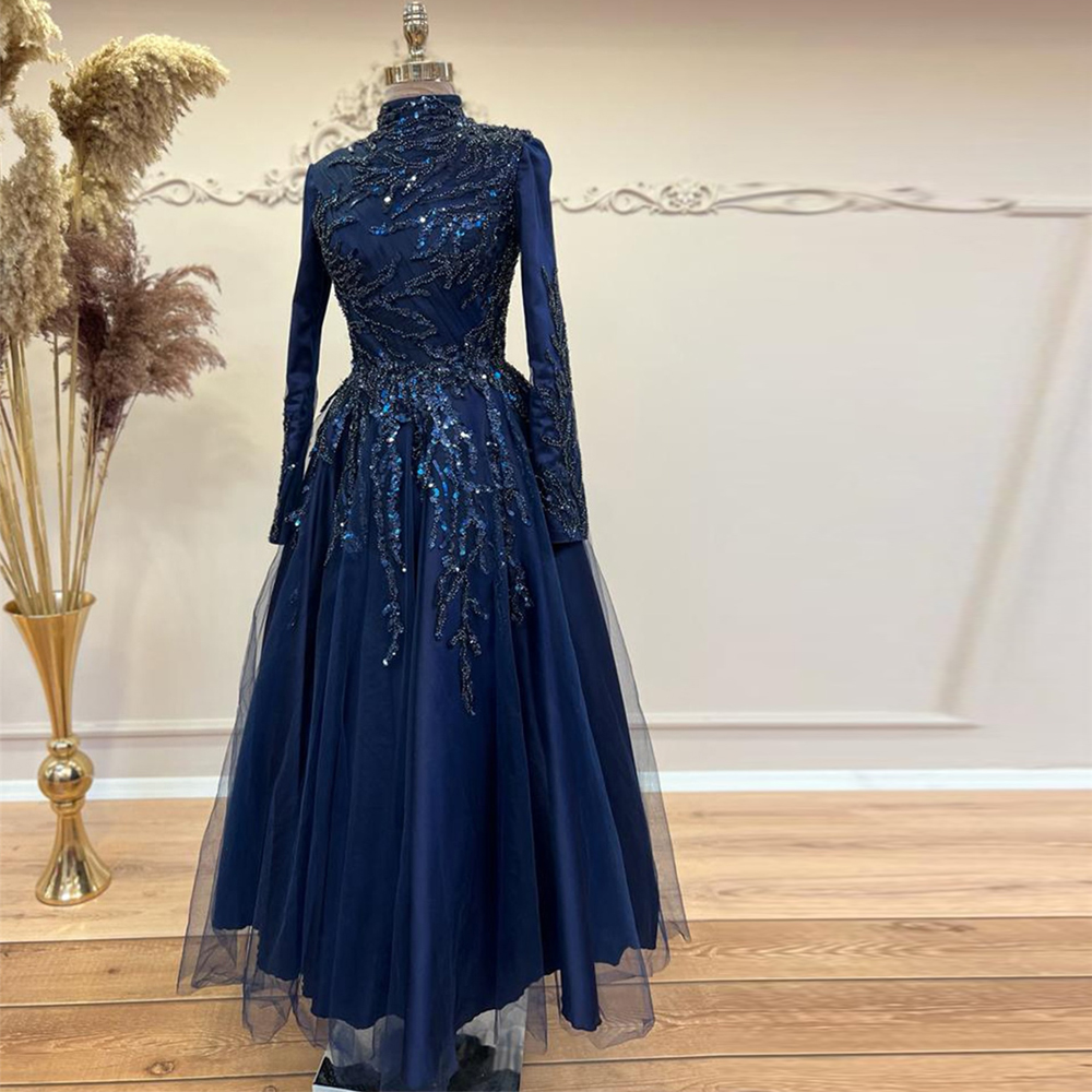 Women Formal Wear For Party - Beads Ankle Length A Line Prom
