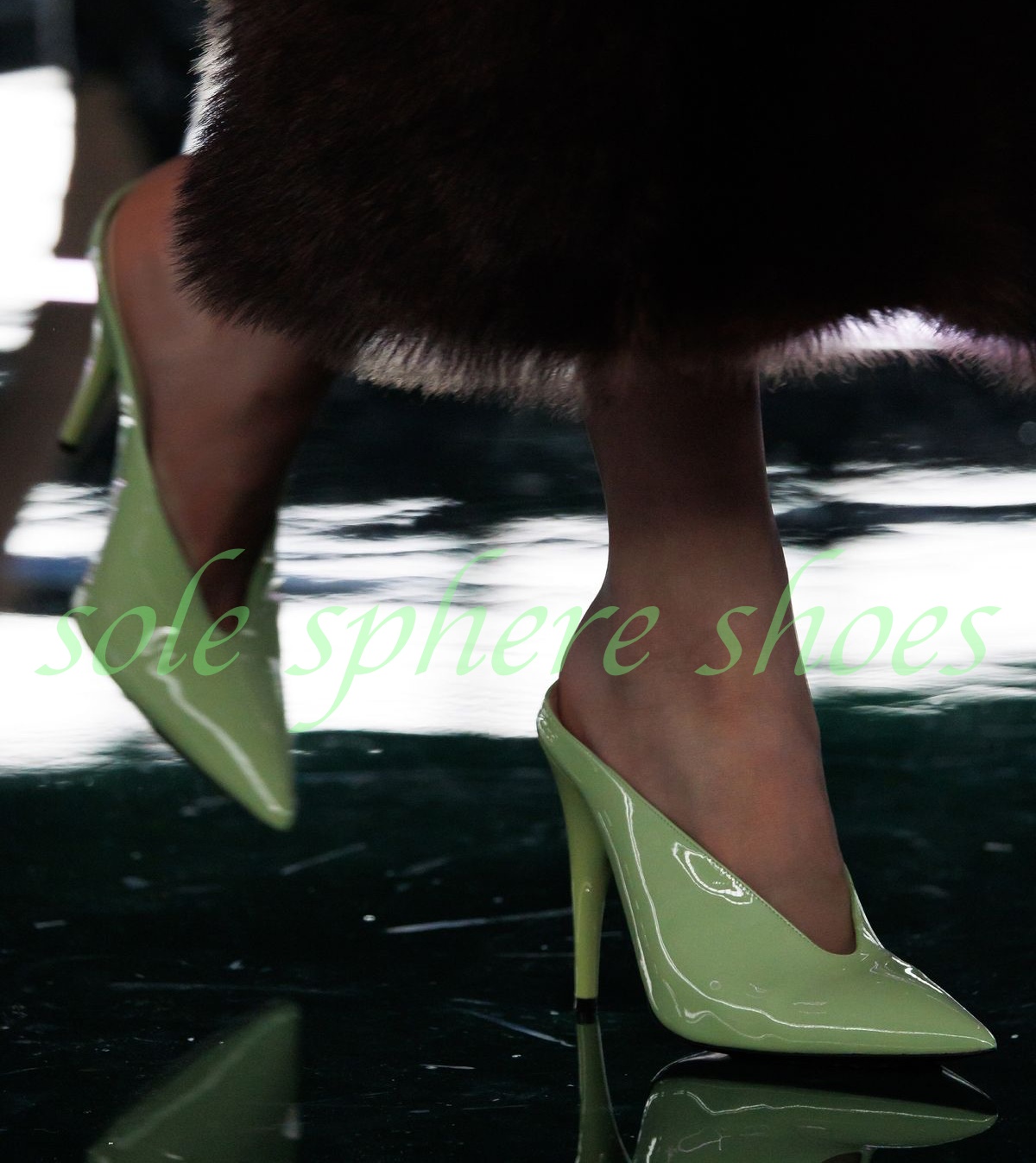 Slingback Heel Formal - Women White Pu Peep Toe V