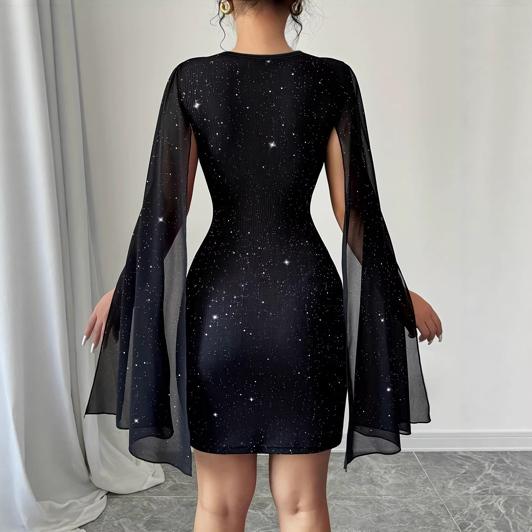 V Neck Bodycon Midi Dress Eleg - огляд і ціна Women Formal Wear For Party