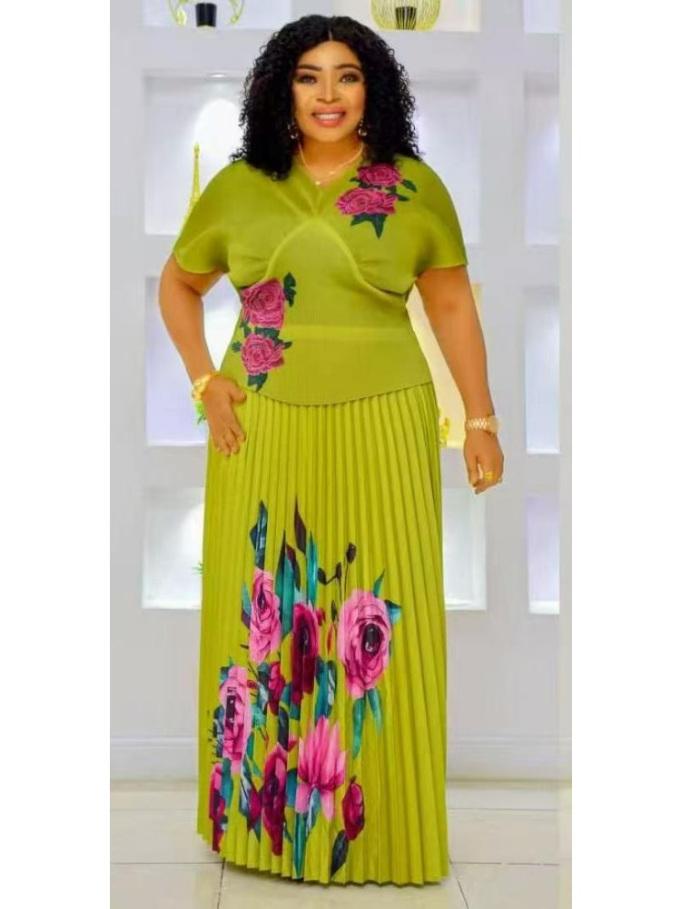Miyake African V-neck Pleated  - огляд і ціна Pencil Skirt Midi