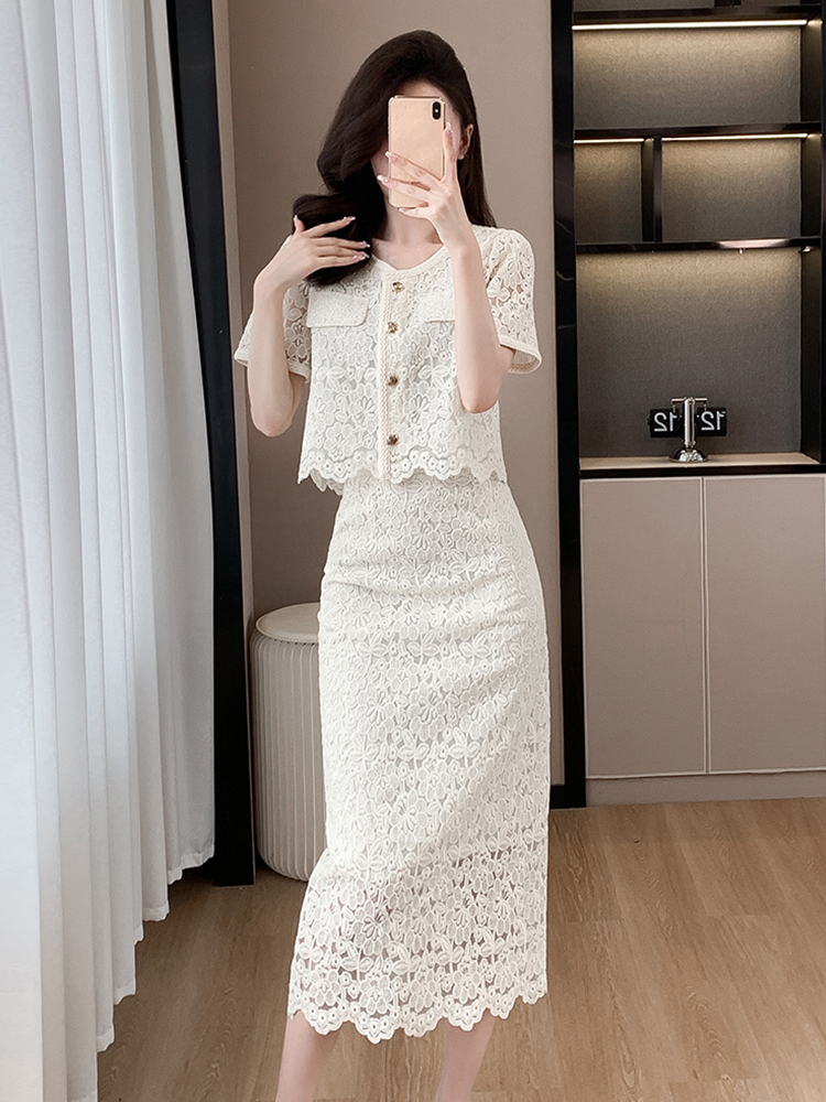 Summer Women Elegant Lace Flor - огляд і ціна Pencil Skirt Midi