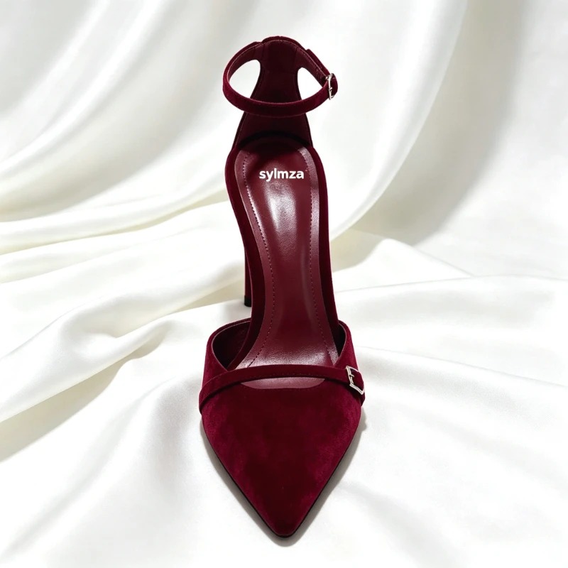 Luxury Velvet Ankle Strap Wome - огляд і ціна Slingback Heel Formal