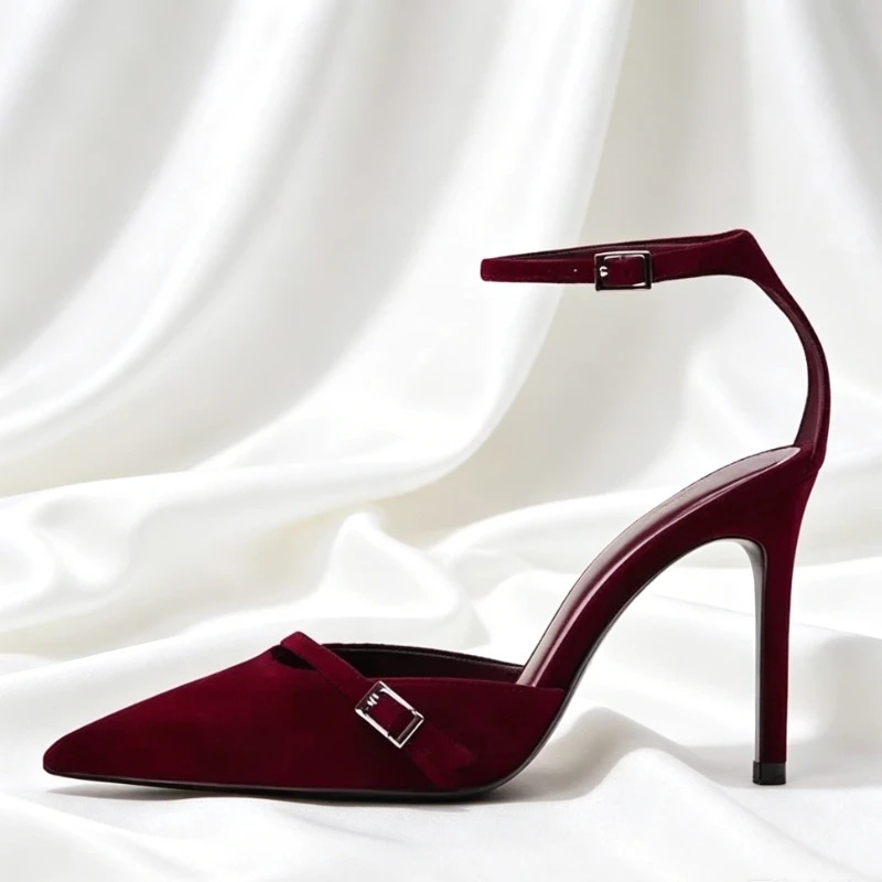 Luxury Velvet Ankle Strap Wome - огляд і ціна Slingback Heel Formal