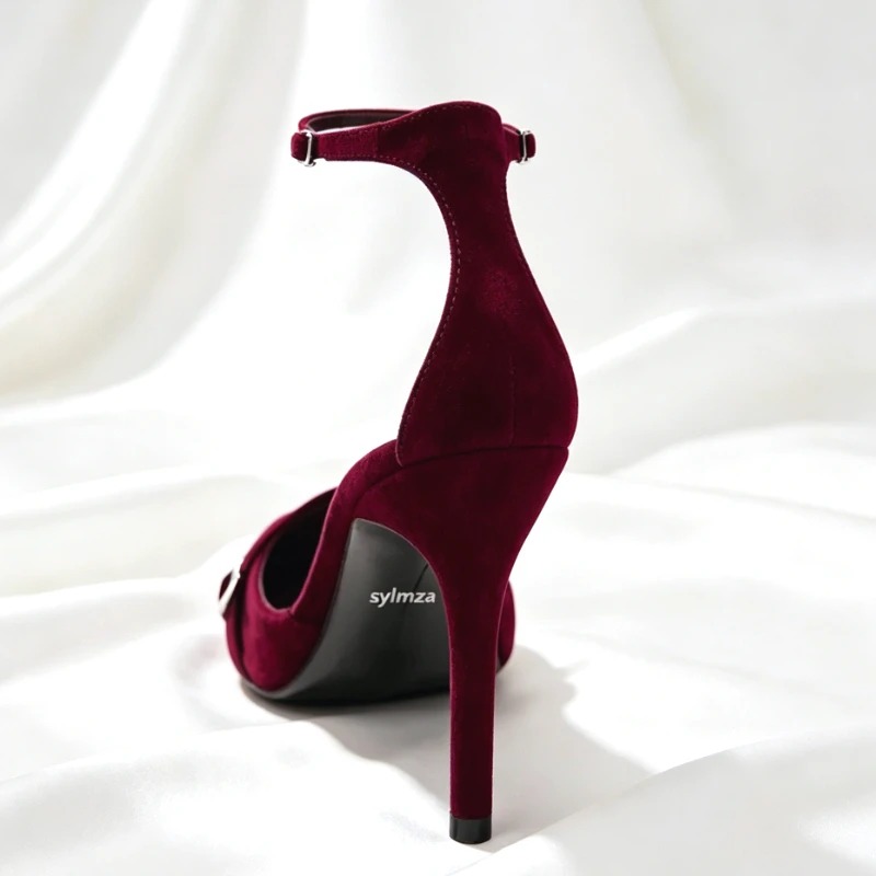 Luxury Velvet Ankle Strap Wome - огляд і ціна Slingback Heel Formal
