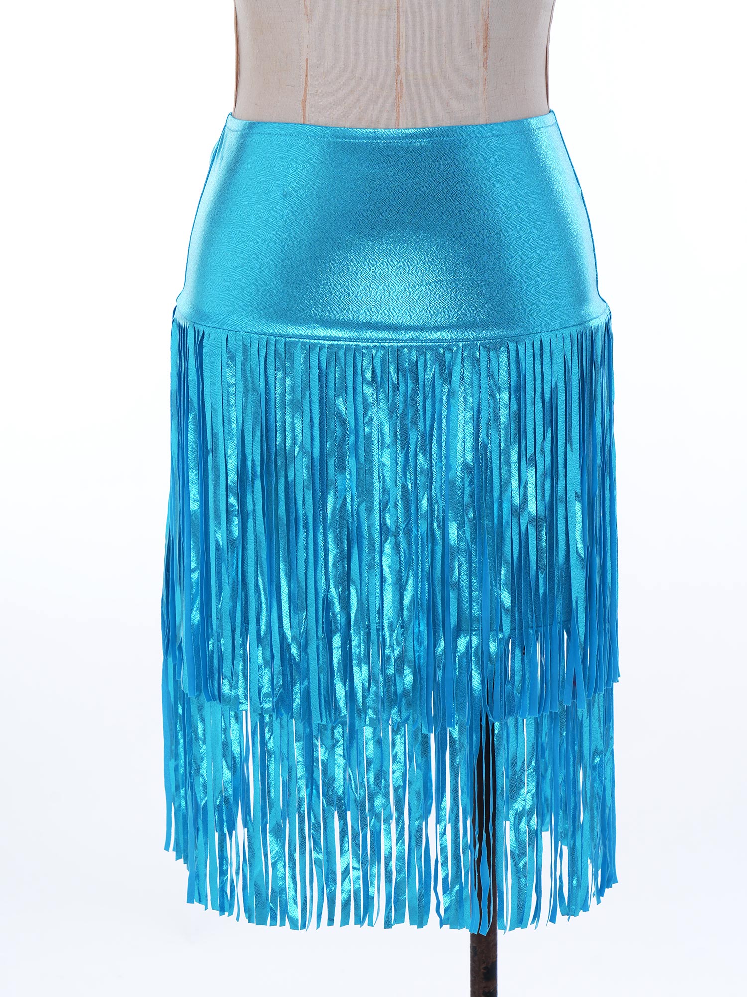 Women Metallic Shiny Fringed M - огляд і ціна Pencil Skirt Midi