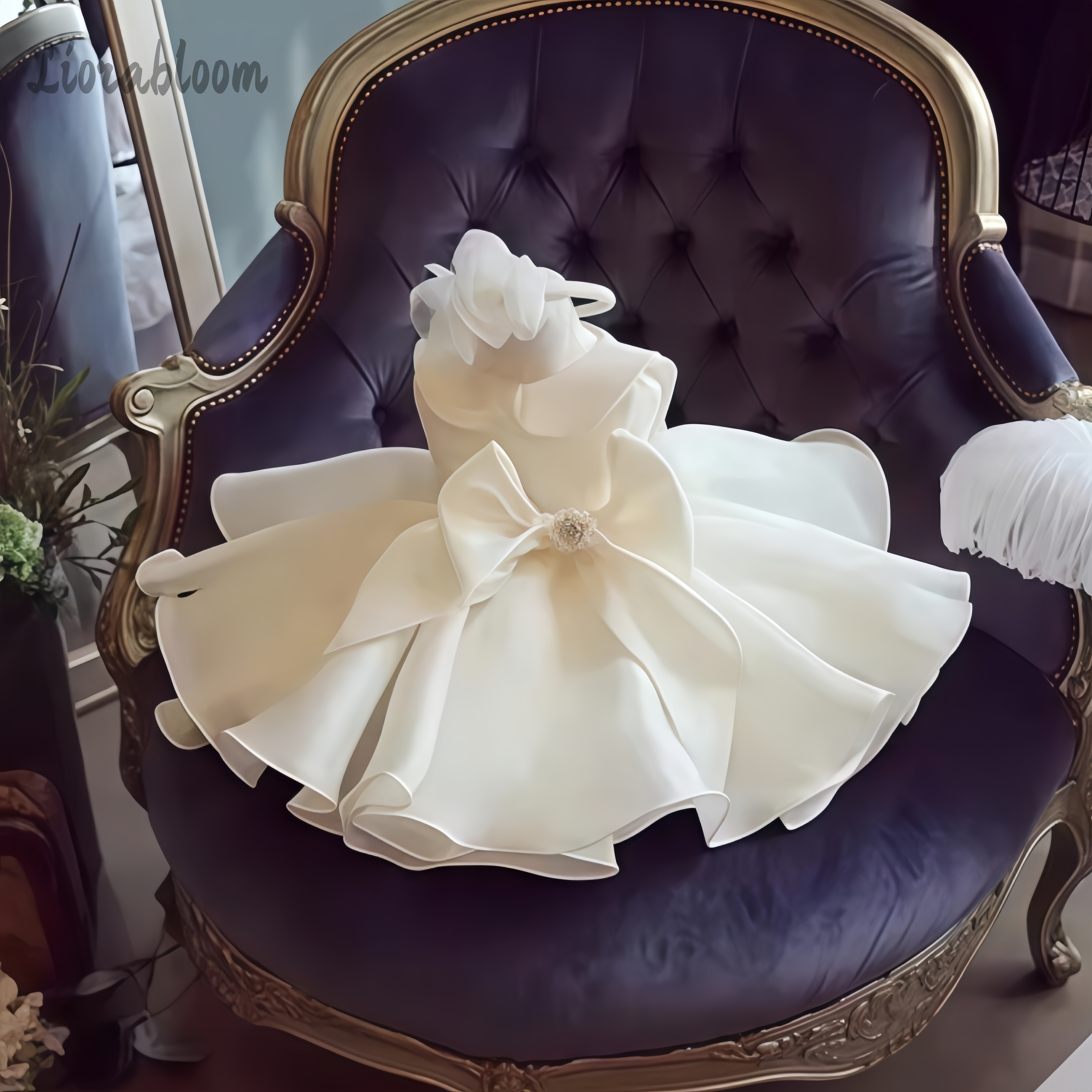 White Pearl Embellished Dress  - огляд і ціна Women Formal Wear For Party