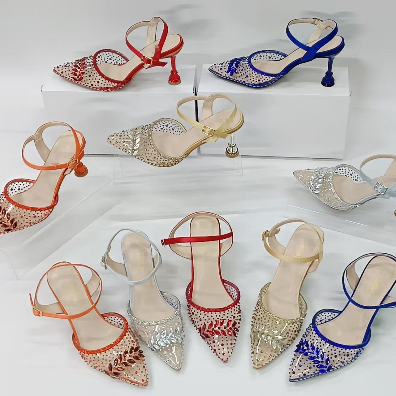 2026 Orange Transparent Mesh R - огляд і ціна Slingback Heel Formal