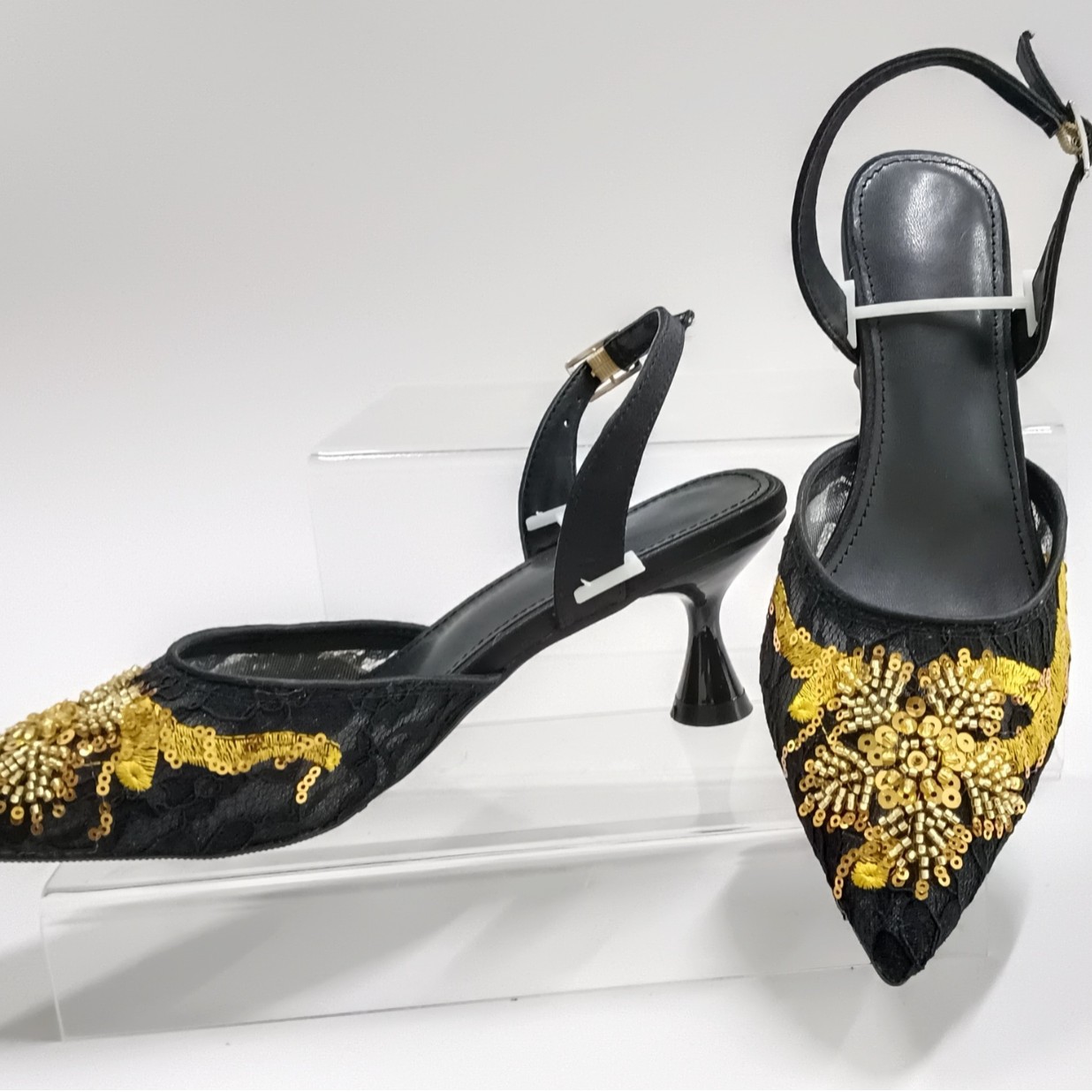 Women Black Lace Slingback Pum - огляд і ціна Slingback Heel Formal
