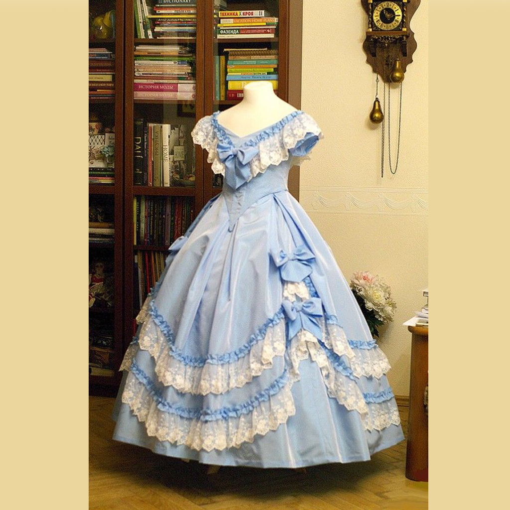 Historical Victorian Blue dres - огляд і ціна Victorian Women'S Formal Wear