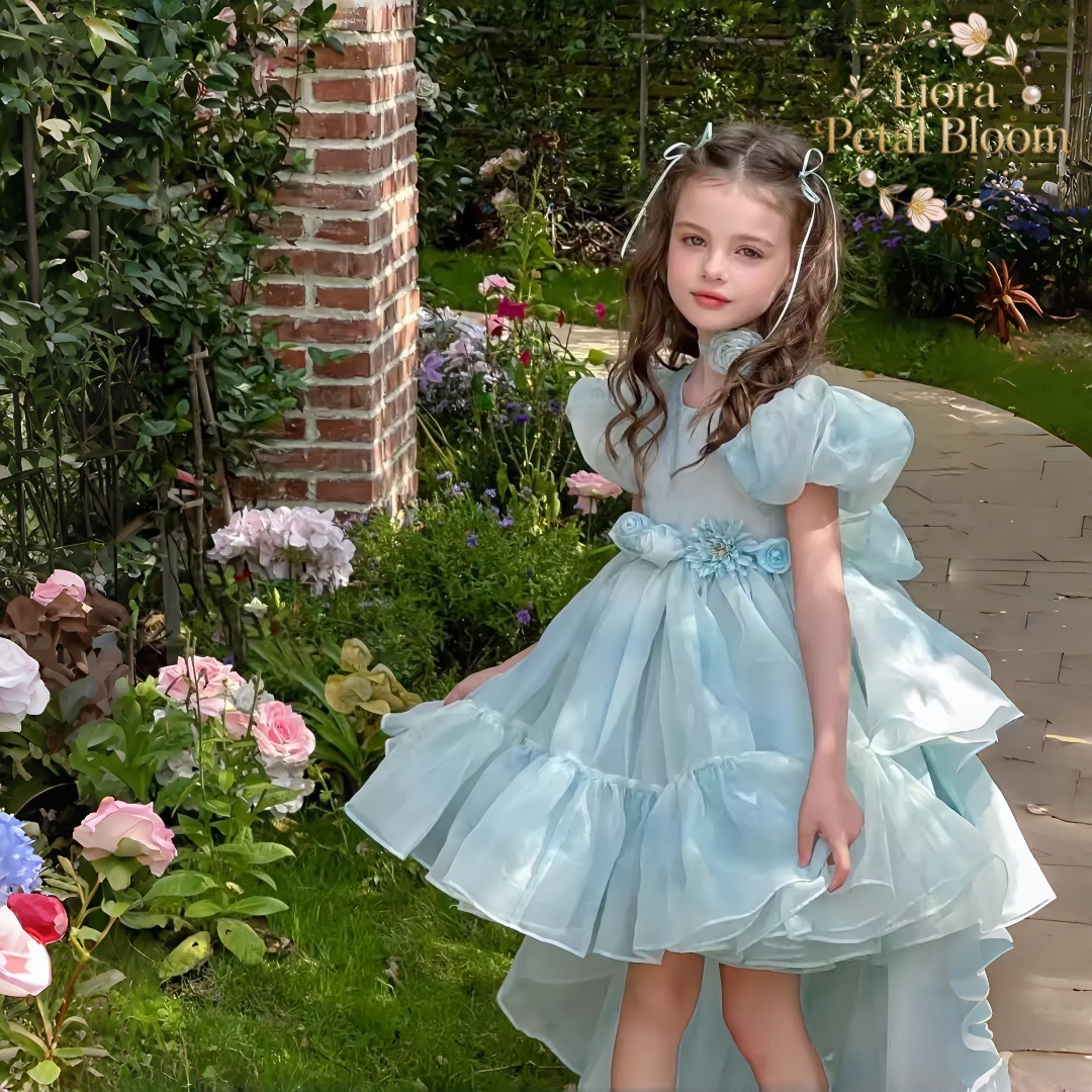 Blue Tulle Gown  Girls' Bow Pa - огляд і ціна Women Formal Wear For Party